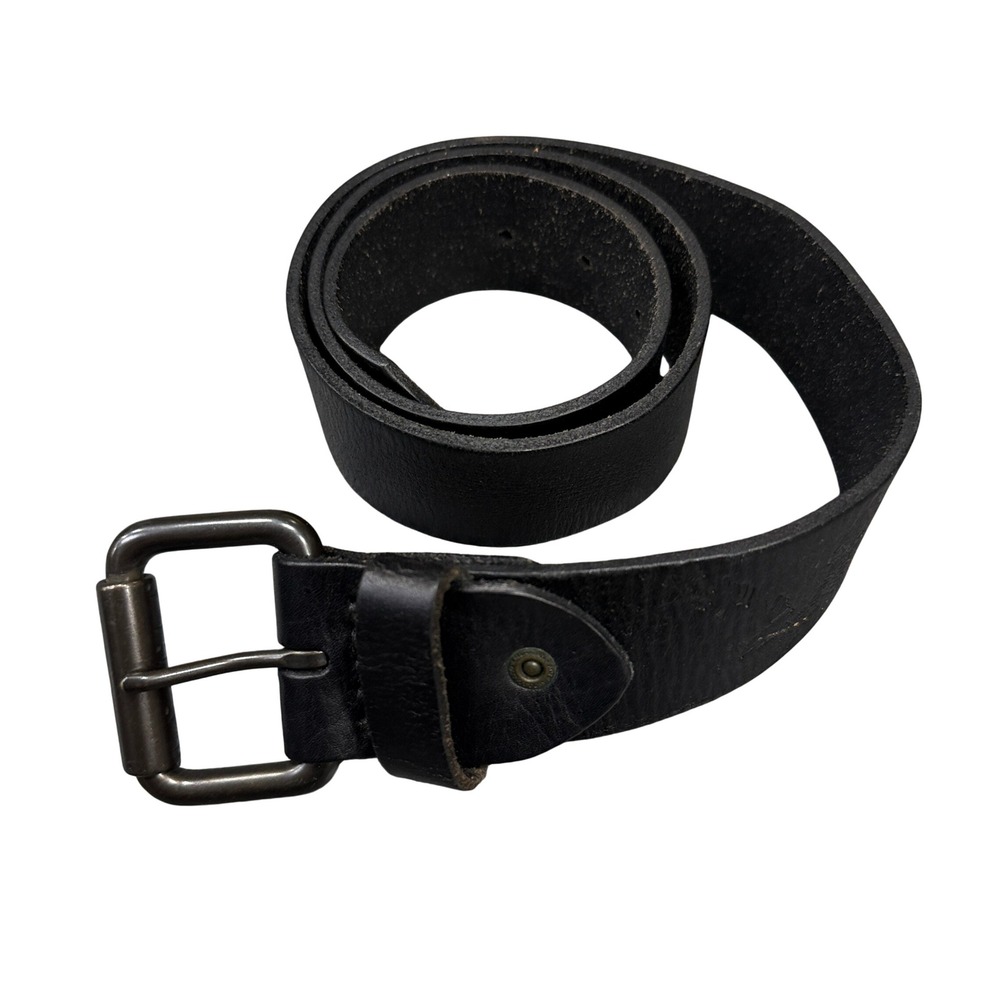 American Eagle Leather Belt Mens 34 Black Single Prong Buckle Casual Rugged